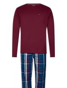 Tommy Hilfiger Ls Pj Set Woven - Boxed Burgundy