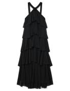 Vero Moda Vmfelicia Sl Ruffle Maxi Dress Exp Svart