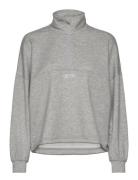 Aim´n Light Grey Melange Comfy Half Zip Grå