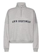 Aim´n Varsity Sweat Half Zip Grå