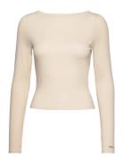 Aim´n Ease Ribbed Long Sleeve Top Kräm