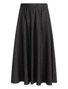 Ivo Nikkolo Viscose-Blend Skirt, Sahar Svart