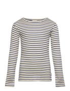 Petit Piao T-Shirt L/S Modal Striped Beige