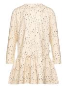 Petit Piao Dress L/S Gather Printed Beige