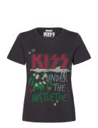 NOISY MAY Nmnate Kiss Christmas T-Shirt Jrs Fwd Svart