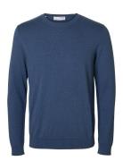 Selected Homme Slhberg Crew Neck B Marinblå