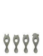 Liewood Liva Silic Spoon 4-Pack Grön