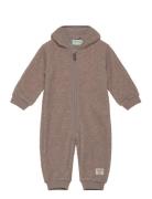 MINI A TURE Matadel Teddyfleece Jumpsuit. Grs Brun