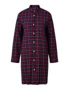 Lexington Home Luna Organic Cotton Checked Flannel Nightshirt Röd