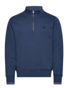 Fred Perry Half Zip Sweatshirt Blå