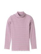 Tom Tailor Striped Rib Longsleeve Rosa