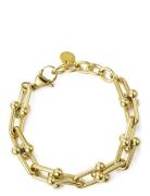 Bud To Rose Bead U Link L Bracelet Gold Guld