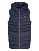 Jack & J S Jjesprint Puffer Bodywarmer Hood Noosjnr Marinblå