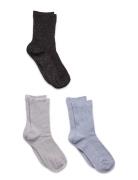 Lindex Socks 3P Lurex Blå