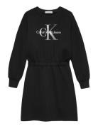 Calvin Klein Glitter Monologo Hwk Dress Svart