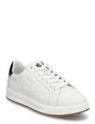 Lauren Ralph Lauren Ainsley Smooth & Crinkle Leather Sneaker Vit