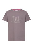 Juicy Couture Diamante Fitted Tee Lila