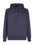 Calvin Klein Jeans Minimal Logo Hoodie Marinblå