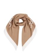 Calvin Klein Logo Wash Tencel Scarf 130X130 Beige