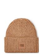 UGG W Chunky Rib Beanie Brun