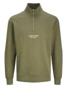 Jack & J S Jorvesterbro Sweat Quarter Zip Noos Jnr Grön