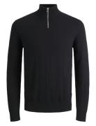 Jack & J S Jjeemil Knit Half Zip Noos Jnr Svart