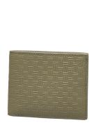 GANT Leather Signature Weave Wallet Khaki Green