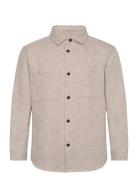 Selected Homme Slhreg-Hank Herringb Overshirt Kräm