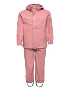 En Fant Rainwear Set Solid Rosa