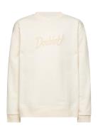 Double A By Wood Wood Rod Junior Aa Script Sweatshirt Kräm