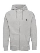 Timberland Brushed Back Full Zip Hoodie Grå