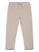 Mango Elastic Waist Trousers Beige