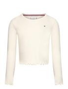 Tommy Hilfiger Slub Knit Top Ls Kräm