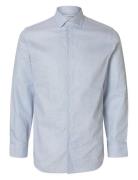 Selected Homme Slhslim-Ethan Shirt Ls Aop Spread Noos Blå