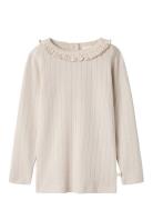 Lil'Atelier Nmfrachel Nis Ls Slim Top Lil Noos Beige