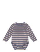 En Fant Body Ls Stripe Marinblå