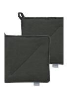 Södahl Pot Holders 20X20 Soft 2 Pcs Forest Green Khaki Green