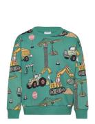 Lindex Sweatshirt Working Vehicles Grön