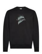 Calvin Klein Raised Gel Logo Sweatshirt Svart