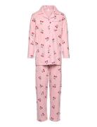 Lindex Pyjama Shirt And Trousers Rosa