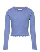 Tommy Hilfiger Slub Knit Top Ls Blå