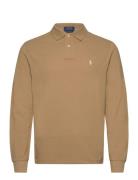 Polo Ralph Lauren Custom Slim Fit Mesh Polo Shirt Beige