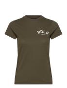 Polo Ralph Lauren Logo Cotton Jersey Crewneck Tee Khaki Green