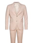 Lindbergh Structure Stretch Suit Beige