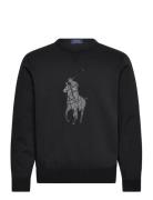 Polo Ralph Lauren Leather-Pony Double-Knit Sweatshirt Svart