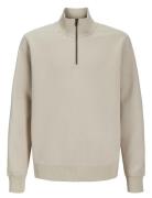 Jack & J S Jjebradley Sweat Half Zip Noos Jnr Kräm