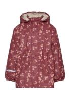 CeLaVi Rain Jacket - Aop, W. Fleece Rosa