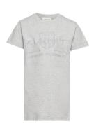 GANT Tonal As Ss T-Shirt Grå