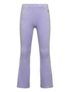 Lindex Leggings Flare Velour Solid Lila