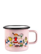 Pippi Langstrømpe Pippi's Birthday Enamel Mug 3,7Dl Rosa